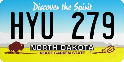 ND license plate HYU279