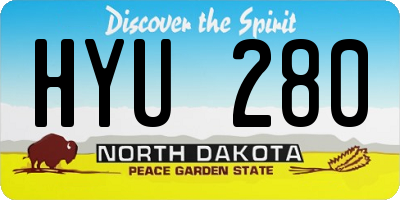 ND license plate HYU280