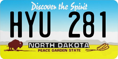 ND license plate HYU281