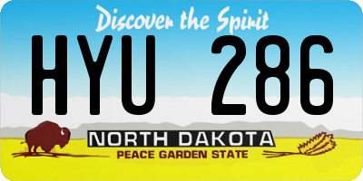 ND license plate HYU286