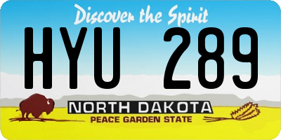 ND license plate HYU289