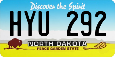ND license plate HYU292
