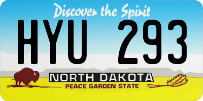 ND license plate HYU293