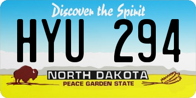 ND license plate HYU294