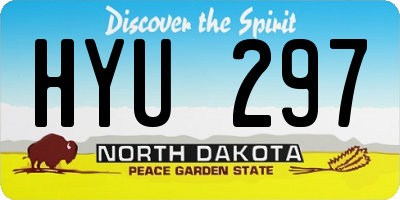 ND license plate HYU297