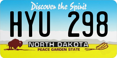 ND license plate HYU298