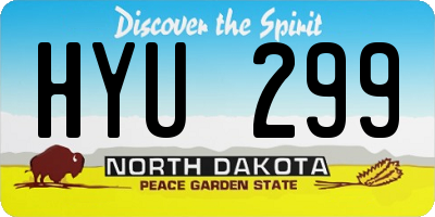 ND license plate HYU299