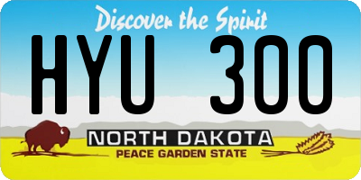 ND license plate HYU300