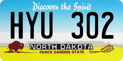 ND license plate HYU302
