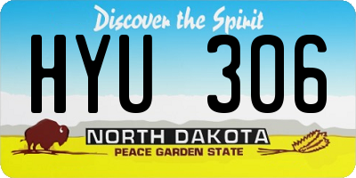 ND license plate HYU306