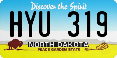 ND license plate HYU319