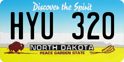 ND license plate HYU320
