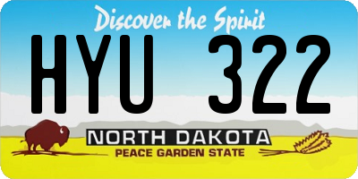 ND license plate HYU322