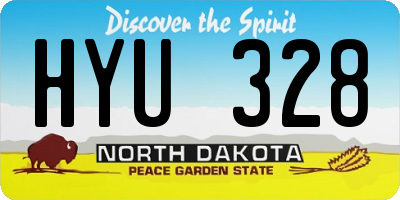 ND license plate HYU328