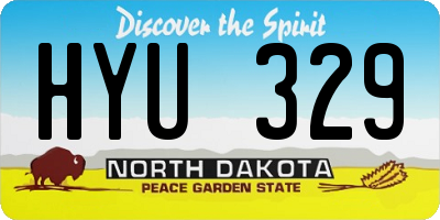 ND license plate HYU329
