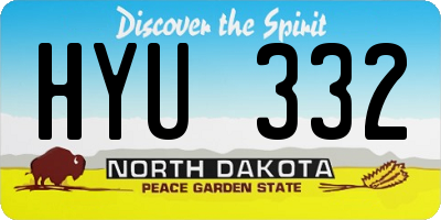 ND license plate HYU332