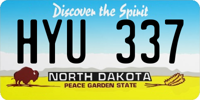 ND license plate HYU337