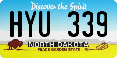 ND license plate HYU339