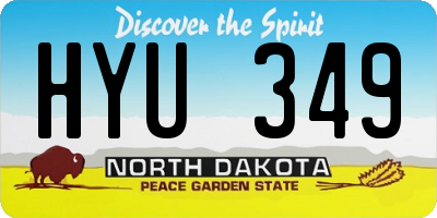ND license plate HYU349