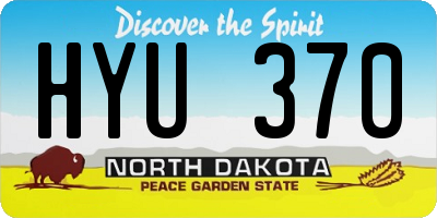 ND license plate HYU370