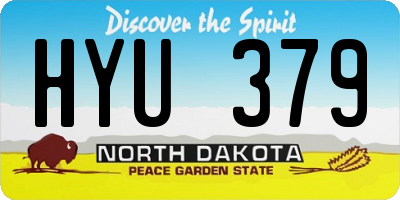 ND license plate HYU379