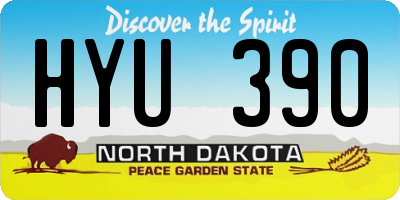 ND license plate HYU390