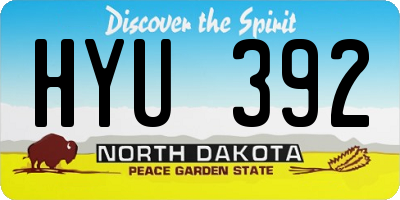 ND license plate HYU392