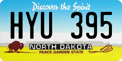 ND license plate HYU395