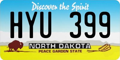 ND license plate HYU399