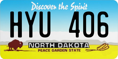ND license plate HYU406