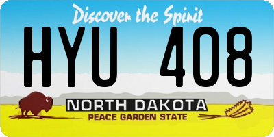 ND license plate HYU408
