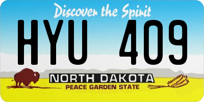 ND license plate HYU409