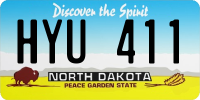 ND license plate HYU411