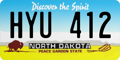 ND license plate HYU412