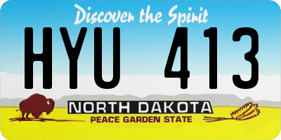 ND license plate HYU413