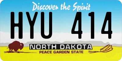 ND license plate HYU414