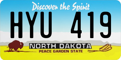 ND license plate HYU419
