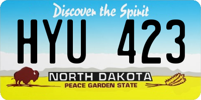 ND license plate HYU423