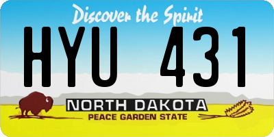 ND license plate HYU431