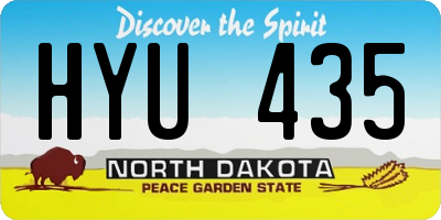 ND license plate HYU435