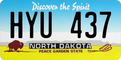 ND license plate HYU437