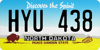 ND license plate HYU438