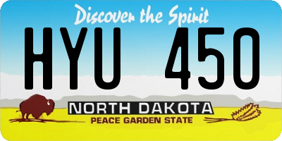 ND license plate HYU450
