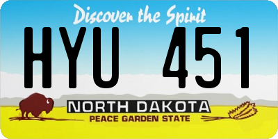 ND license plate HYU451