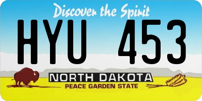 ND license plate HYU453