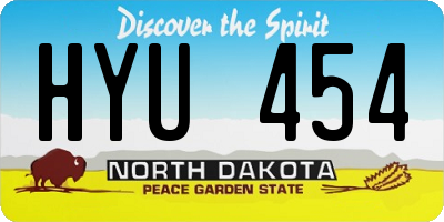 ND license plate HYU454