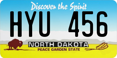ND license plate HYU456