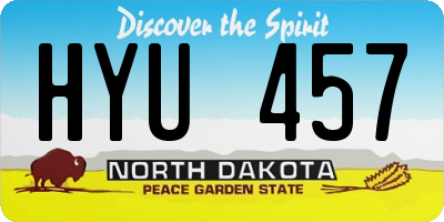 ND license plate HYU457