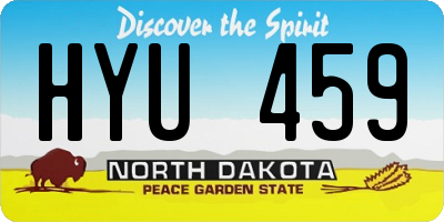 ND license plate HYU459