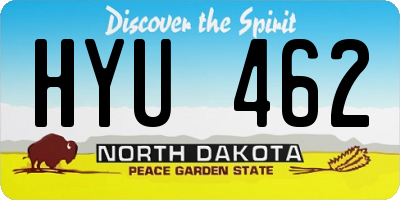 ND license plate HYU462